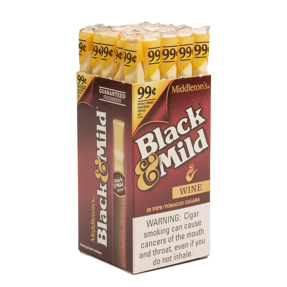 Black & Mild Cigars Wine 25ct Upright Cigars